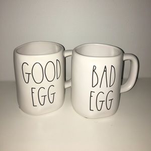 Rae Dunn Good Egg Bad Egg Mugs